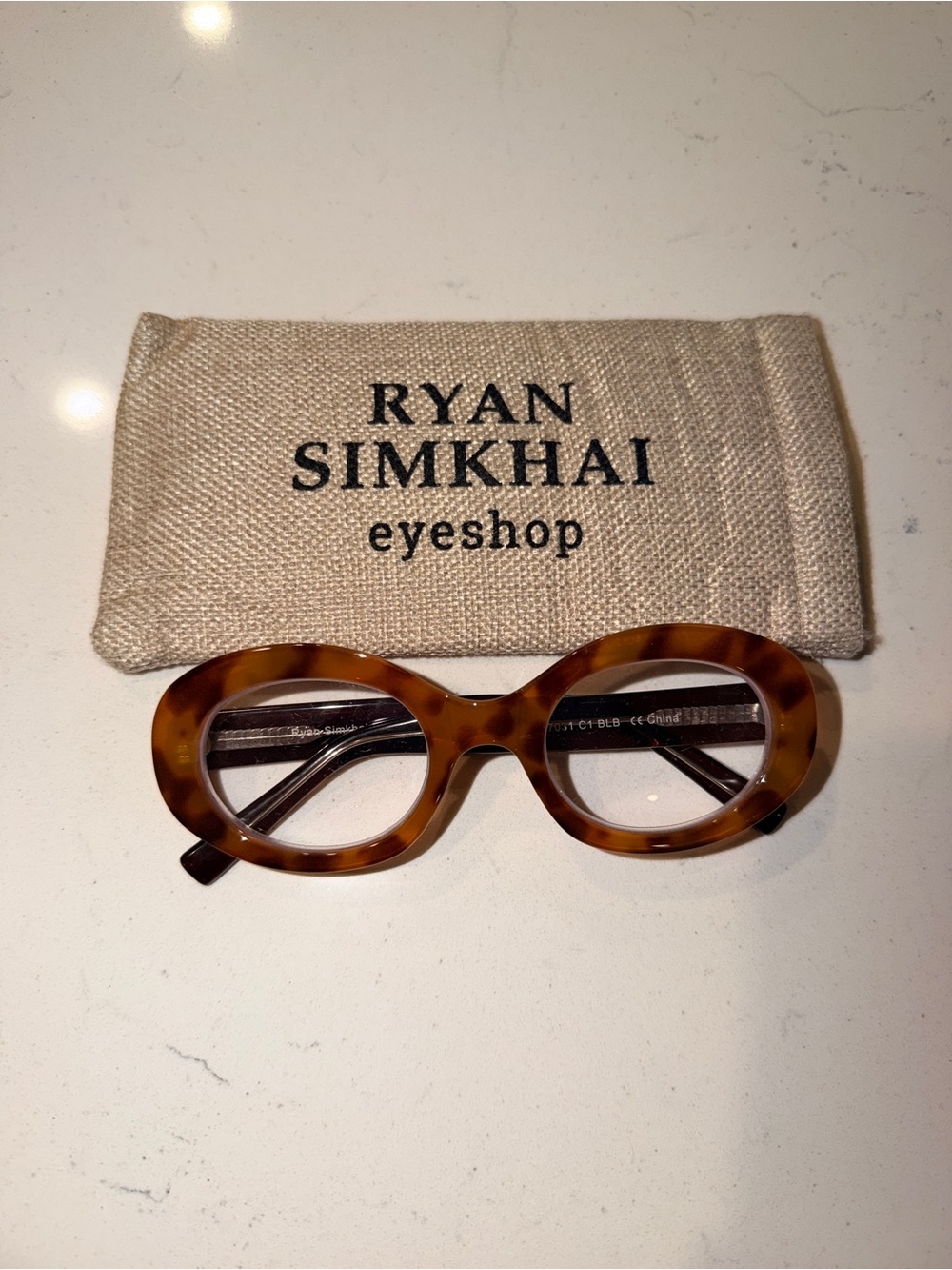 Ryan Simkhai River Tortoise Brown Oval Reading Glasses +1.5 Blue Light Filter - Picture 5 of 6